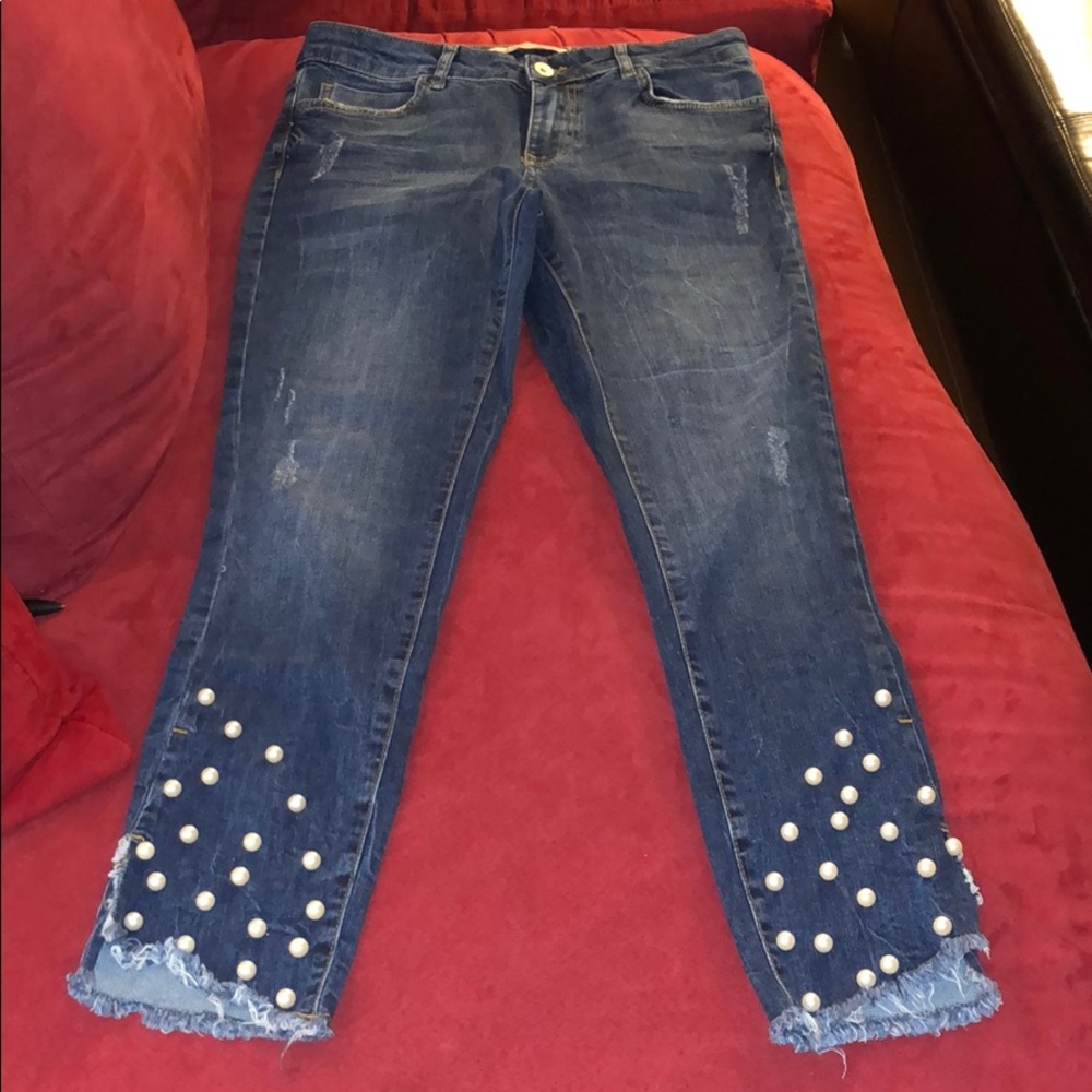 Zara pearl jeans
